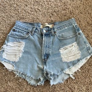 Levi Jean shorts. High waisted